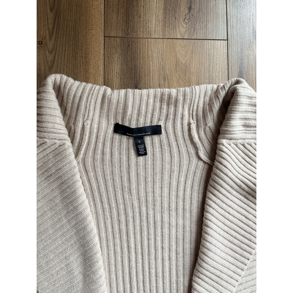 WHBM White House Black Market‎ Beige Cardigan Sweater Women's Large - Picture 2 of 6
